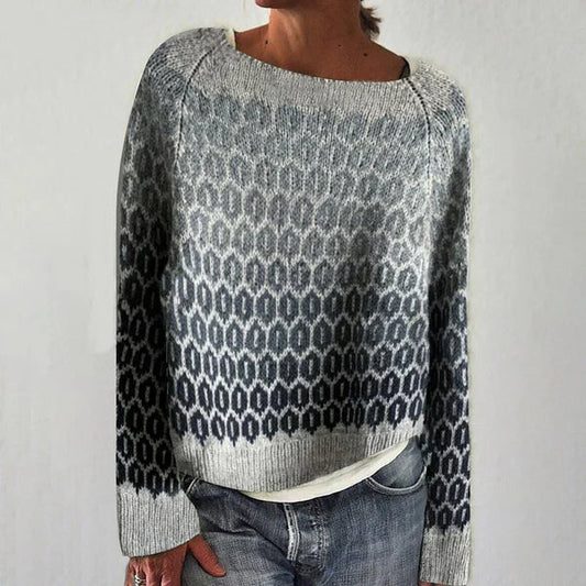 Elle&Vire – grauer pullover mit details