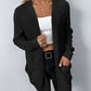 Uliana - elegante lange damen-strickjacke mit v-ausschnitt