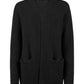 Uliana - elegante lange damen-strickjacke mit v-ausschnitt