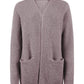 Uliana - elegante lange damen-strickjacke mit v-ausschnitt