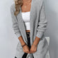 Uliana - elegante lange damen-strickjacke mit v-ausschnitt