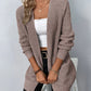 Uliana - elegante lange damen-strickjacke mit v-ausschnitt