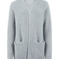 Uliana - elegante lange damen-strickjacke mit v-ausschnitt