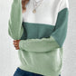 Natalie – farbblock-langarmpullover mit rundhalsausschnitt