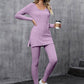 Evelyn – stylisches langarm-t-shirt und hosen-outfit