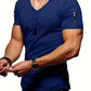 Faustino - locker sitzendes herren-t-shirt mit v-ausschnitt