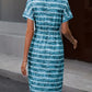 Elizabeth – gestreiftes kleid mit kordelzug in der taille