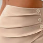 Isabella – asymmetrische fake-button-shorts für frühling und sommer