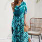 Türkises maxi-kaftankleid - Lea