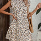Amelia – kleid mit leopardenmuster und rüschenbesatz