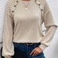 Victoria – elegantes langarm-t-shirt mit rundhalsausschnitt