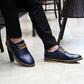 Hochwertige oxford-herrenschuhe aus leder in verschiedenen farben