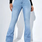 Camila – hoch taillierte flare-stretch-jeans mit schnurrbart