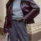 Cassidy – stylische, übergroße lederjacke