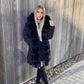 Sable – stylische jacke mit kapuze, gürtel und verstellbarer taille
