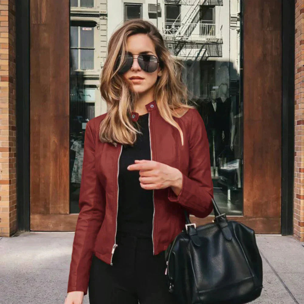 Lema – stilvolle farbige lederjacke