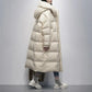 Celie | lange pufferjacke mit daunenumhang