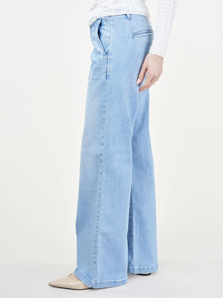 Marlene – wide leg sunny blue destroy