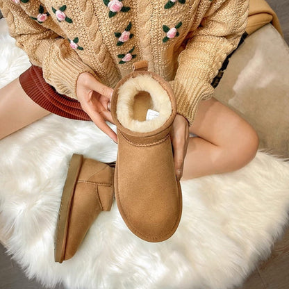 Alva - kurze winterstiefeletten aus mattem echtleder