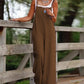 Nora – beige jumpsuit eleganz