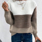 Clara - eleganter dreifarbiger patchwork-pullover