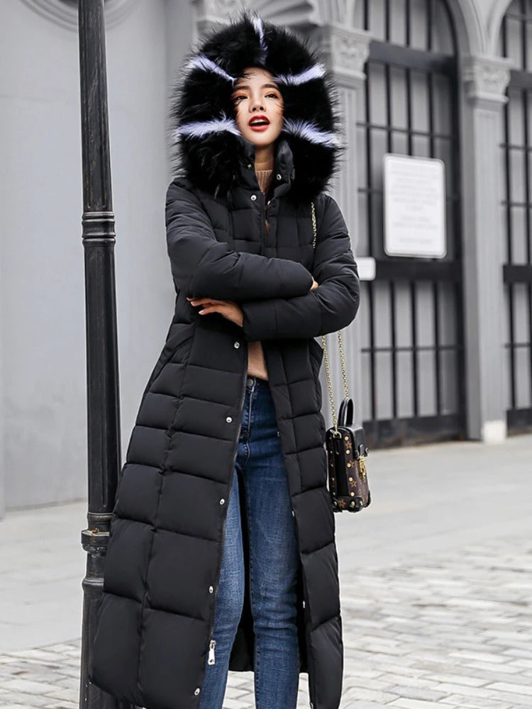 Luella - längerer warmer wintermantel mit gürtel für damen