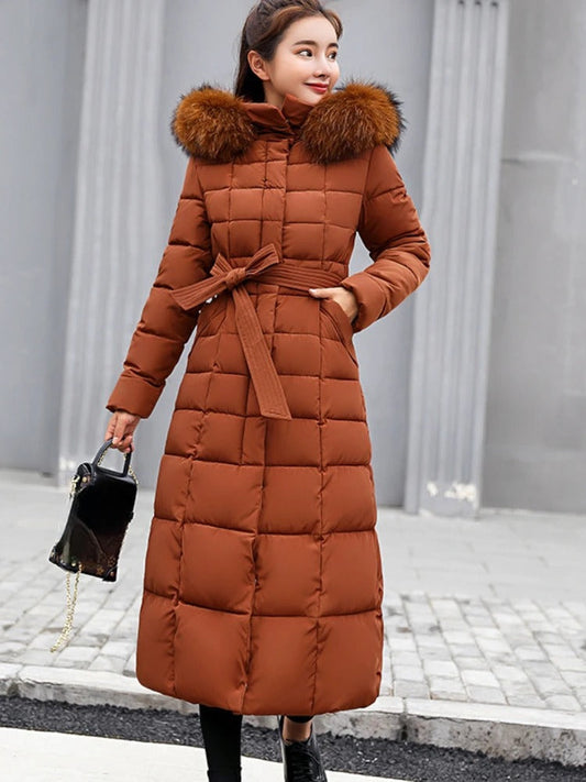 Luella - längerer warmer wintermantel mit gürtel für damen