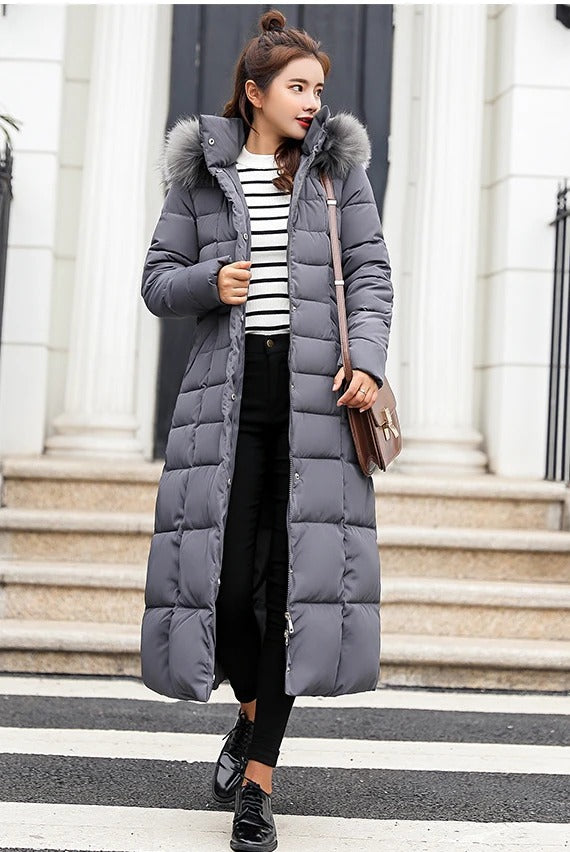 Luella - längerer warmer wintermantel mit gürtel für damen