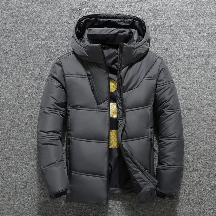 Warme wasserdichte winterjacke mit kapuze für herren | ideal für den winter