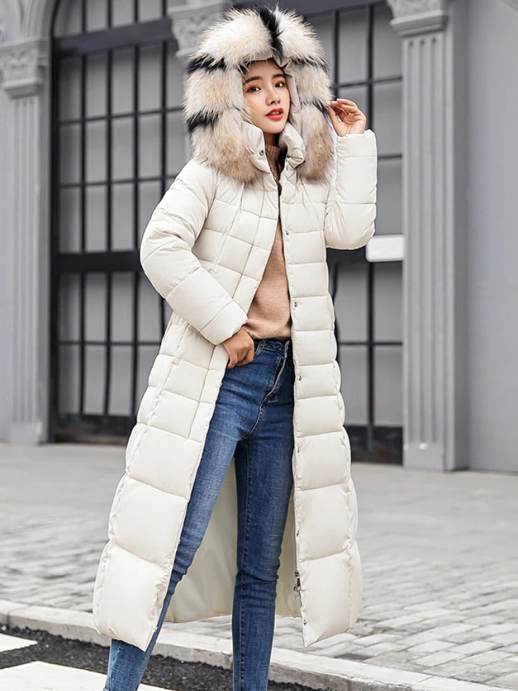 Luella - längerer warmer wintermantel mit gürtel für damen