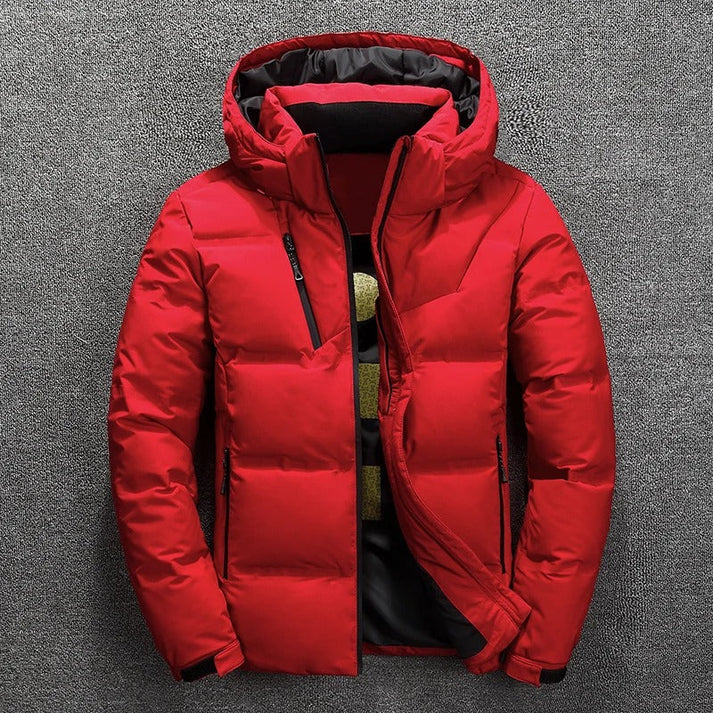 Warme wasserdichte winterjacke mit kapuze für herren | ideal für den winter