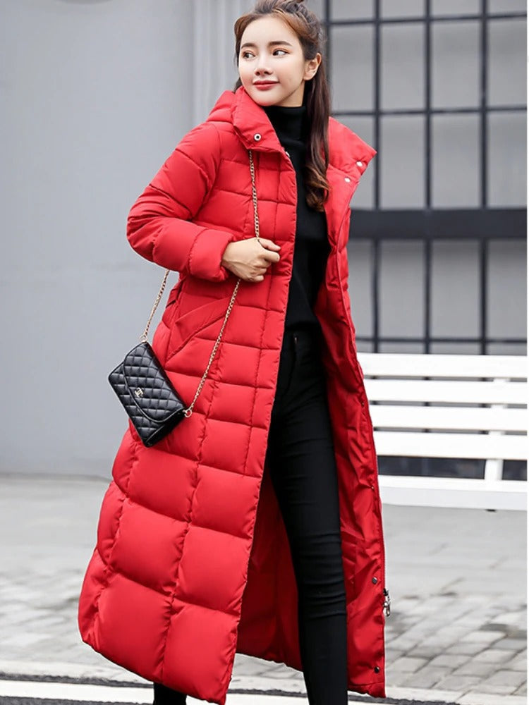 Luella - längerer warmer wintermantel mit gürtel für damen