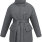 Vintage puffer-bürojacke mit gürtel - zuzanna