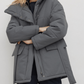 Vintage puffer-bürojacke mit gürtel - zuzanna