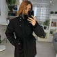 Vintage puffer-bürojacke mit gürtel - zuzanna