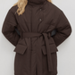 Vintage puffer-bürojacke mit gürtel - zuzanna