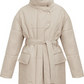 Vintage puffer-bürojacke mit gürtel - zuzanna