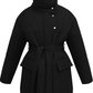 Vintage puffer-bürojacke mit gürtel - zuzanna
