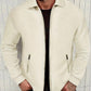 Retrotextur vintage-reißverschlussjacke für herren
