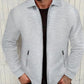 Retrotextur vintage-reißverschlussjacke für herren