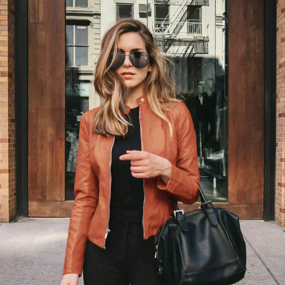 Lema – stilvolle farbige lederjacke