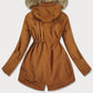 Caramel - Gepolsterte Jacke mit warmem Plüschfutter