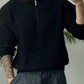 Silas – stylischer pullover mit viertelreibverschluss