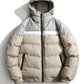 Elijah – lässige wattierte jacke im farbblockdesign