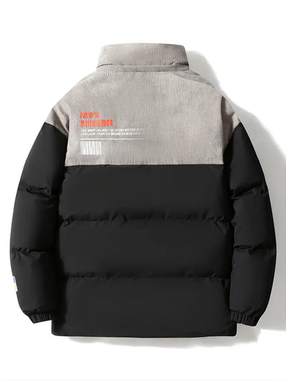 Benjamin – lässige wattierte jacke im farbblockdesign
