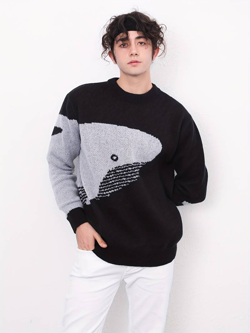 Ignatius – pullover im cartoon-wal-design
