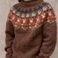 Adan – vintage-pullover mit rundhalsausschnitt und nieten für herren