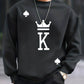 Mark – pullover mit king-print für herren