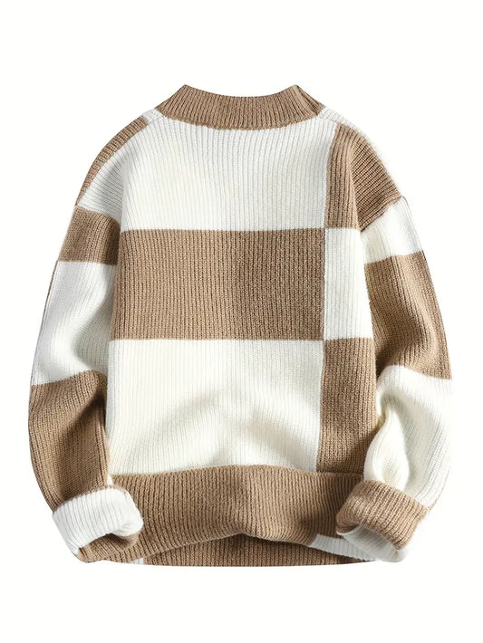 Joshua – gestreifter retro-pullover für herren