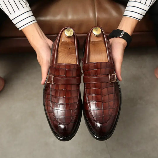 Edward – schuhe im krokodil-design für herren